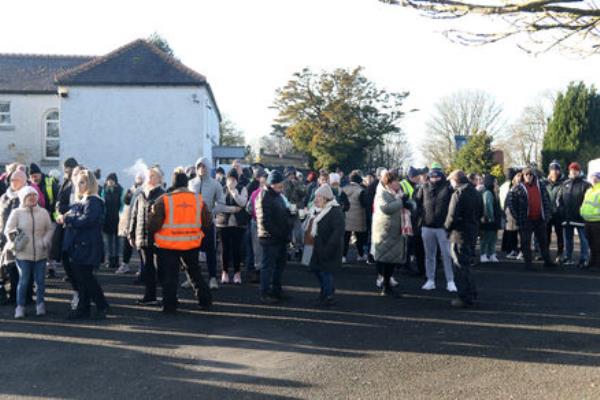 Protestors at Racket Hall, Roscrea. Picture: Brendan Gleeson
